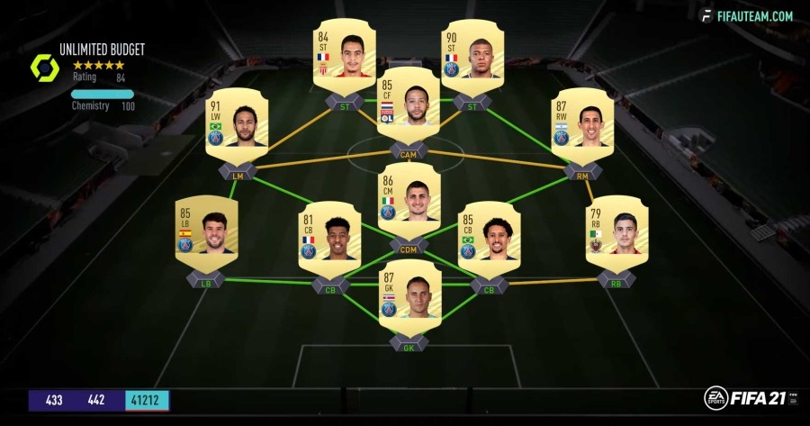 FIFA 2021 Ultimate Team in game picture