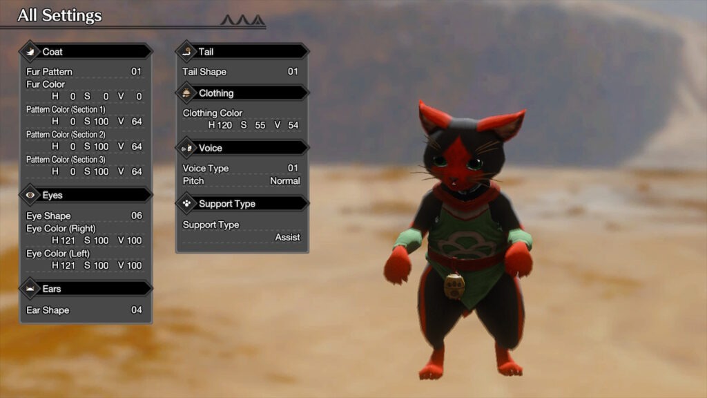 Palico character detailed