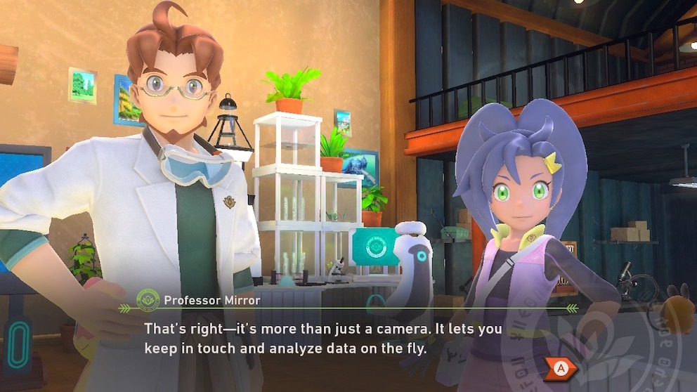 Screenshot of professor Mirror and his assistant Rita