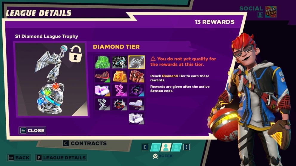 At diamond tier you get the maximum amount of rewards. From holobux to special effects and gliders.