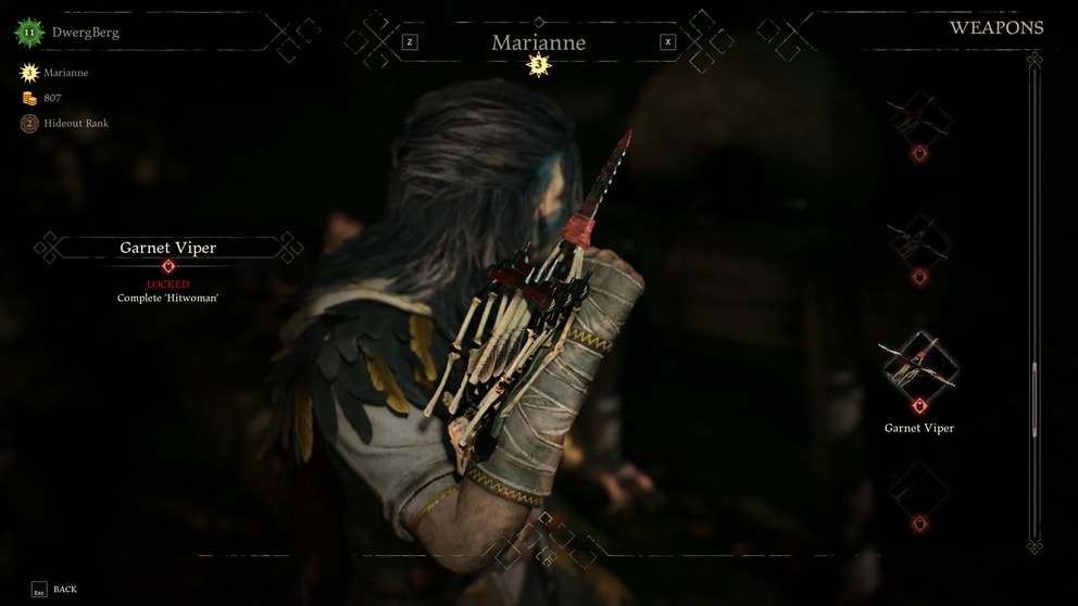 Screenshot from Hood Outlaws & Legends weapons screen.