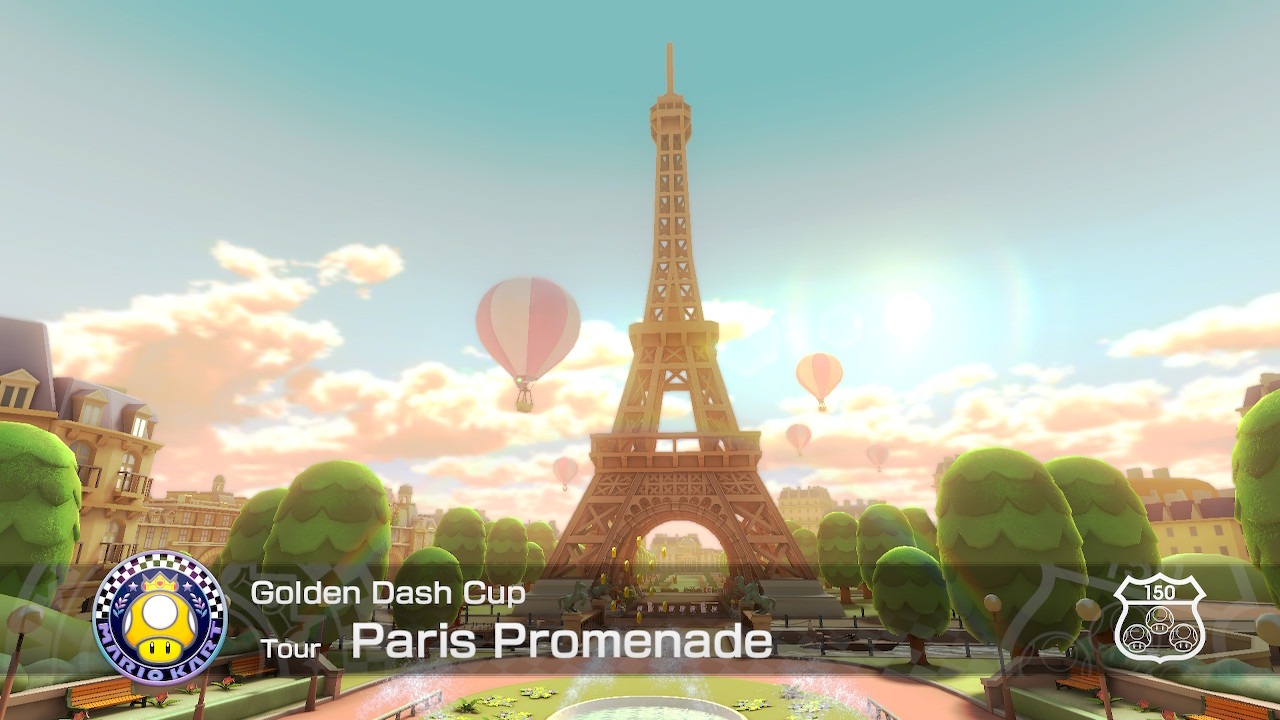 Paris Promenade intro, first track of the first grand prix in the Mario Mario Kart 8 Deluxe Booster Course Pass