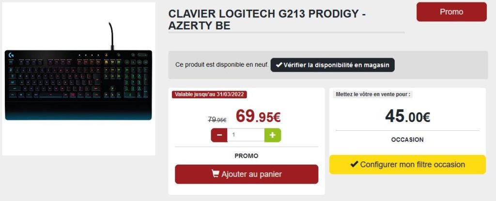 Logitech - Clavier Gaming Prodigy G213