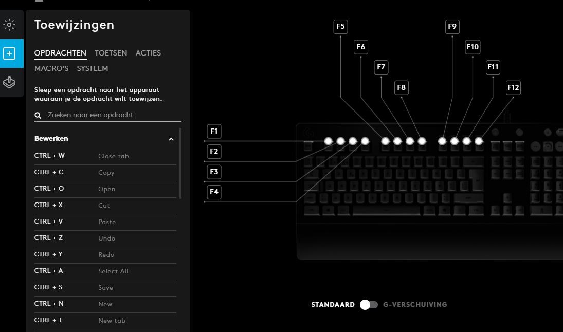 Ghub key options and macros