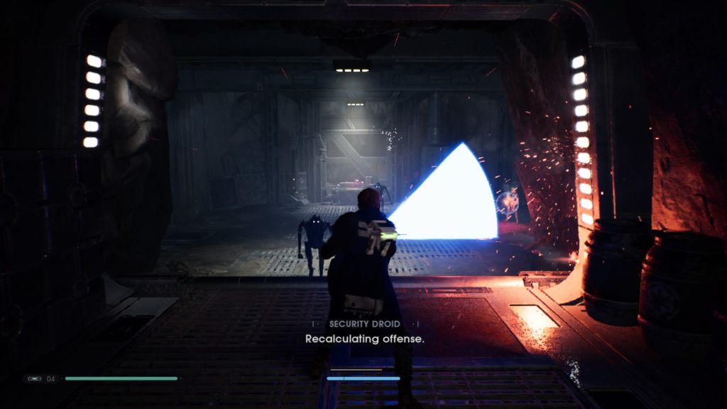 Deflecting laser shots in Jedi: Fallen Order