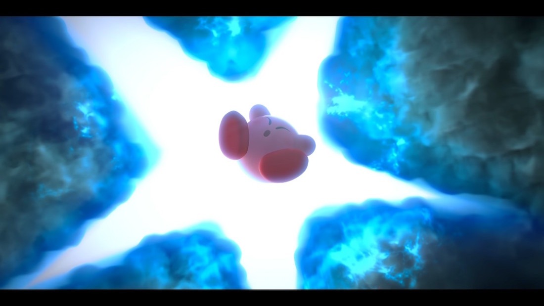 Kirby falling into the vortex
