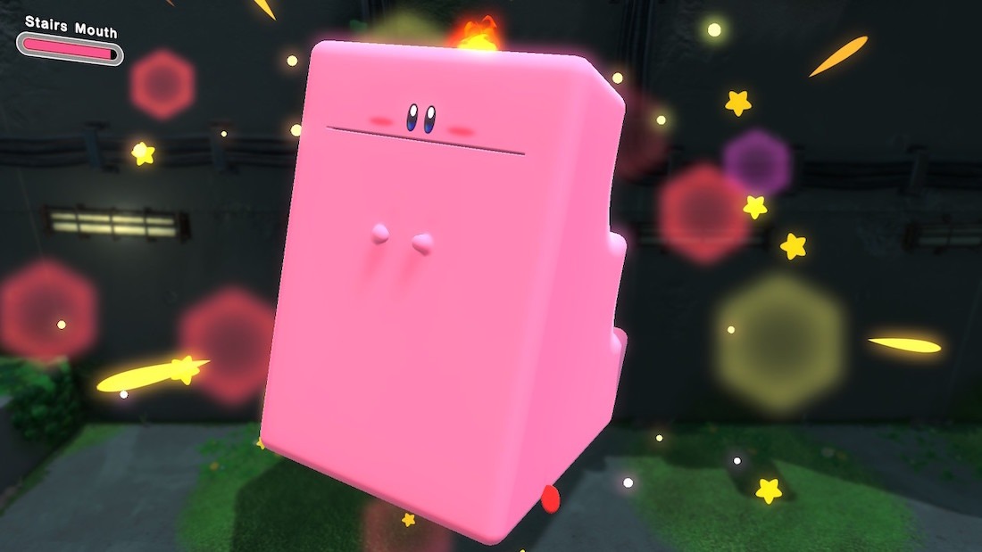 Kirby, the staircase