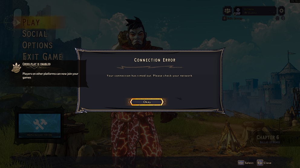 Connection error