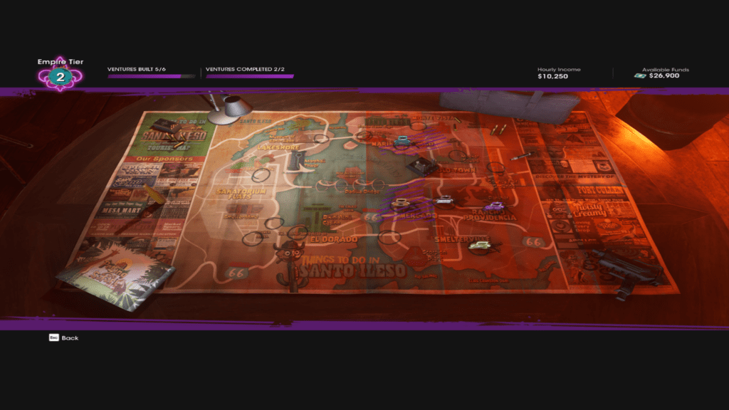 Empire table in Saints Row