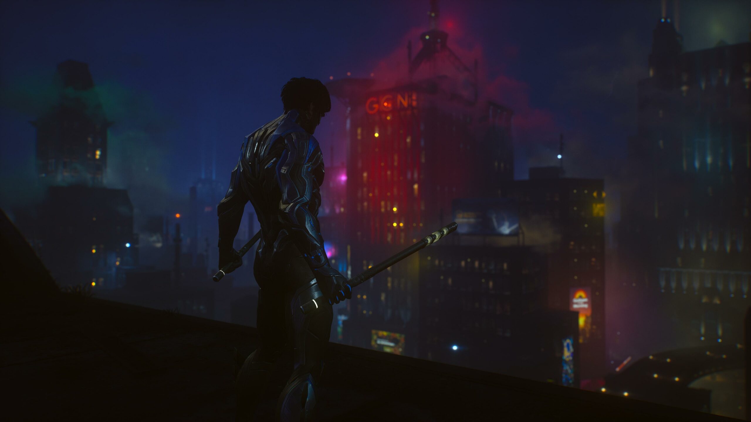 Nightwing on top of the Belfry Tower