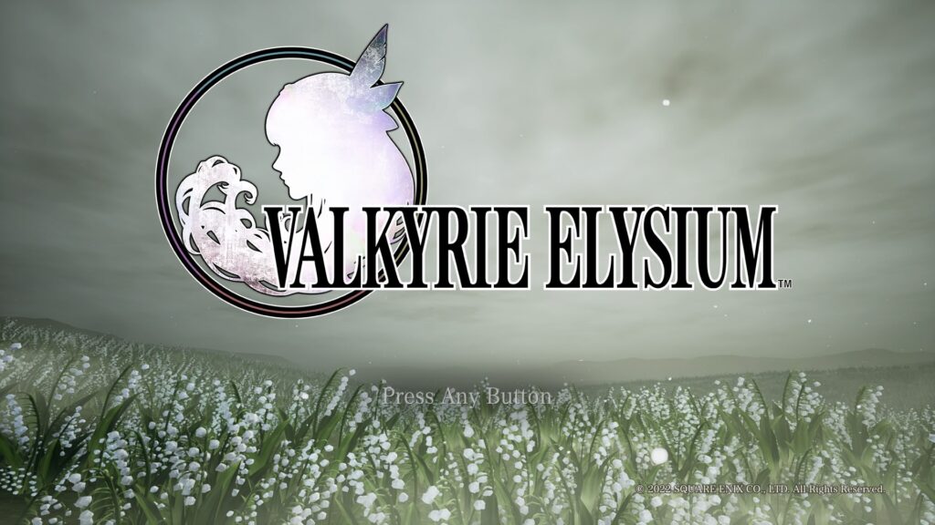 Title screen in Valkyrie: Elysium