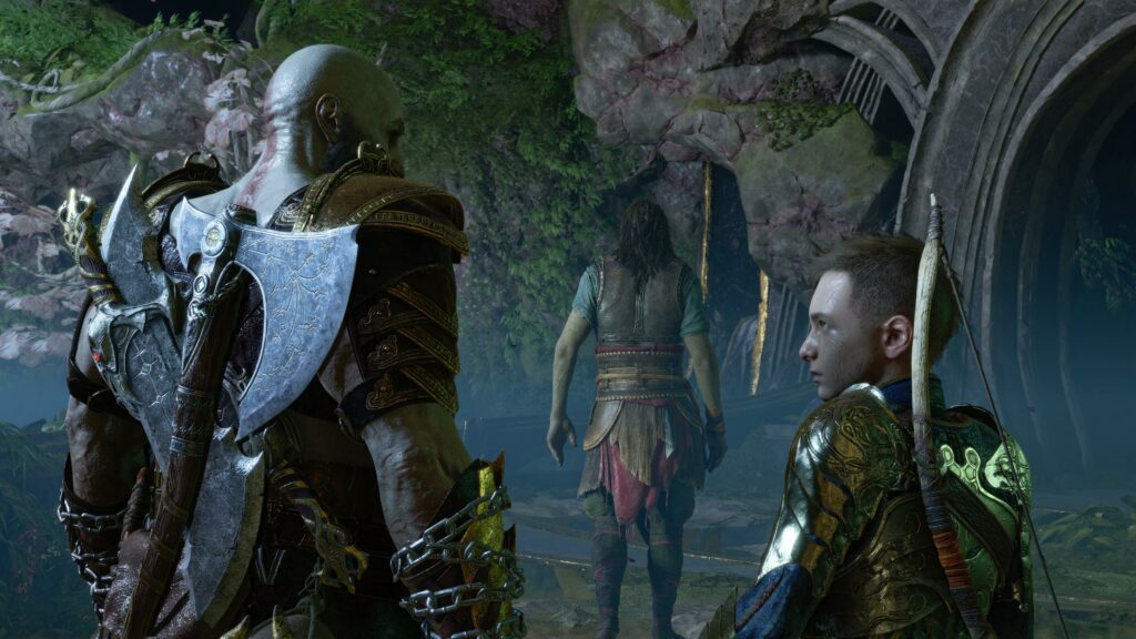 Kratos and Atreus having their moment.