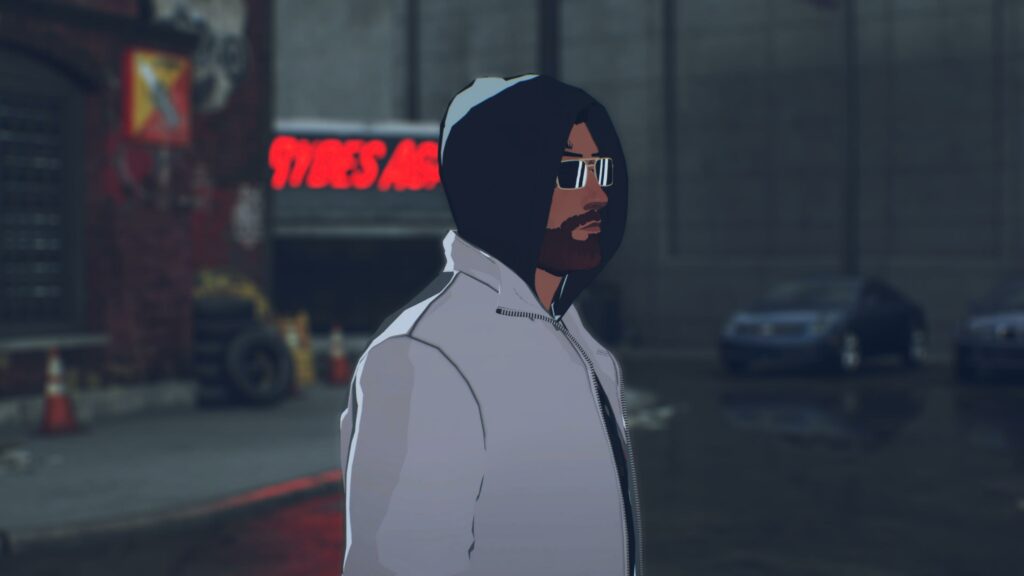 Close-up of the character model in Need for Speed Unbound