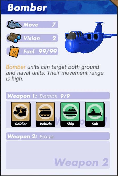 Advance Wars Unit description