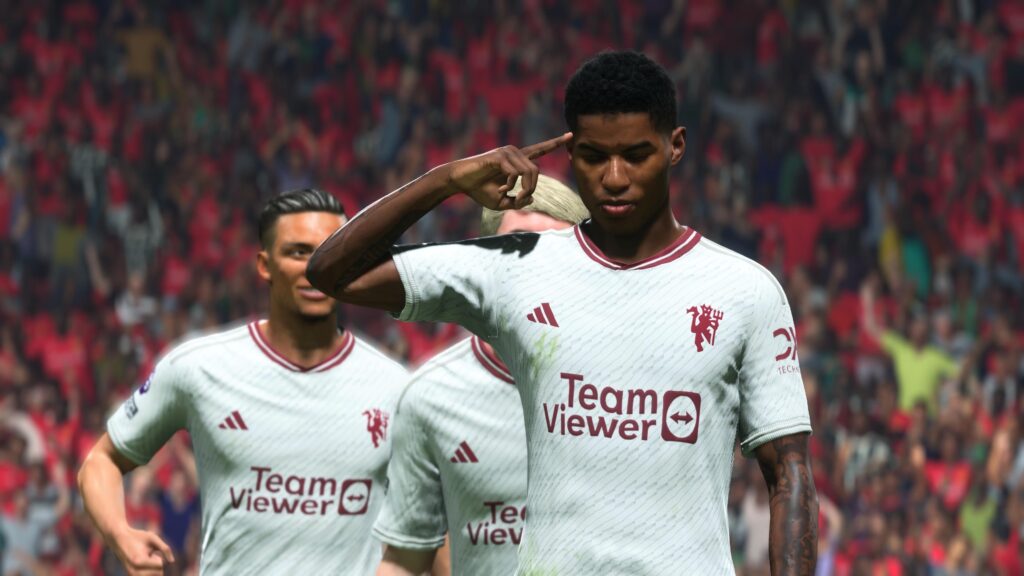 Rashford celebration in EA Sports FC 24