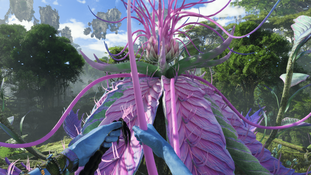 Connecting to Eywa for the first time, the beautifull pink tentacle plant looks straight from a bad hentai but it contains the essence and connection of everything on Pandora.