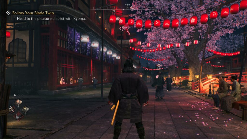The entertainment district in Rise of the Ronin