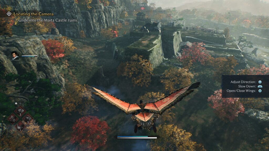 Using the glider in Rise of the Ronin