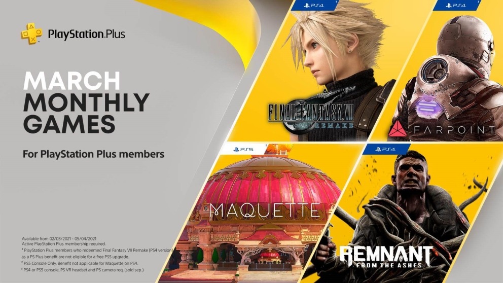 PS+ March Monthly Games promotional art