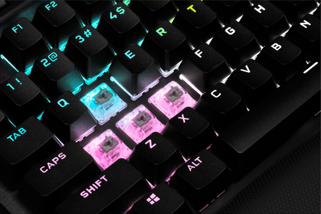 The cherry mx switches on the Corsair K70