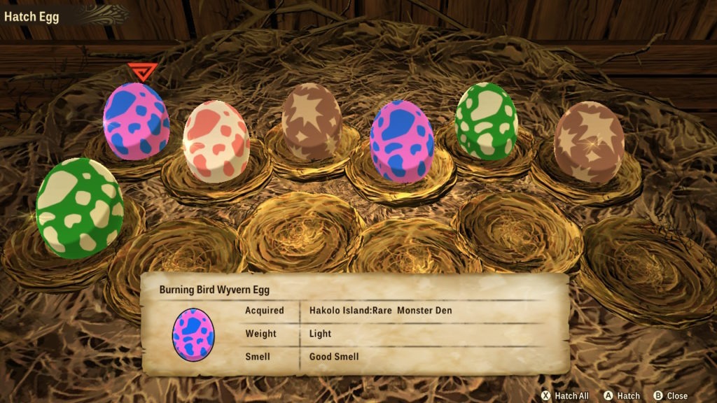 Egg collection at the stable