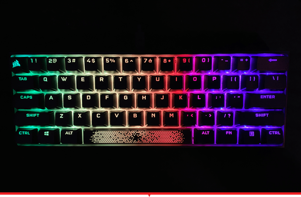 Keyboard with RGB on