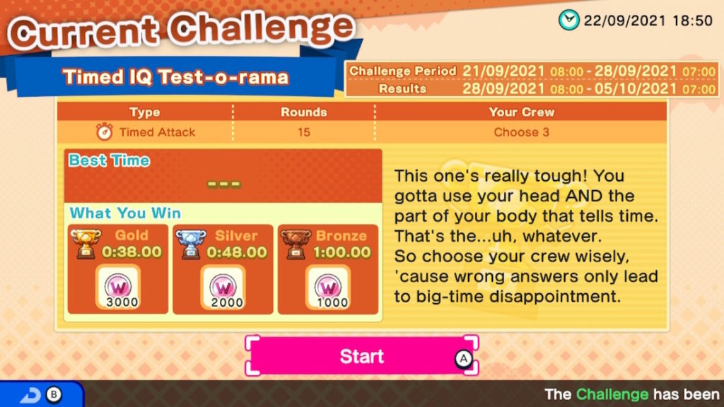 WarioWare Get It Together weekly challenge