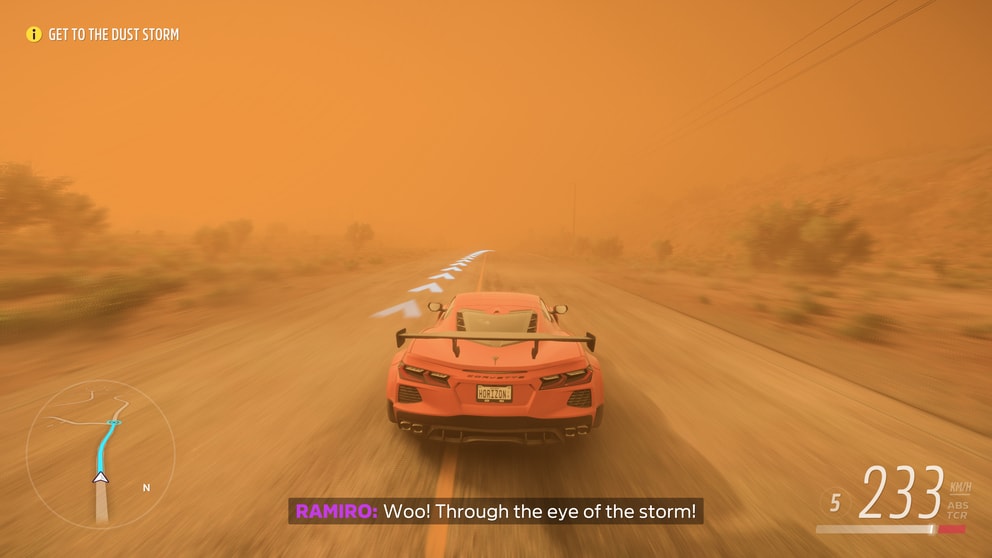 Racing in a sandstorm