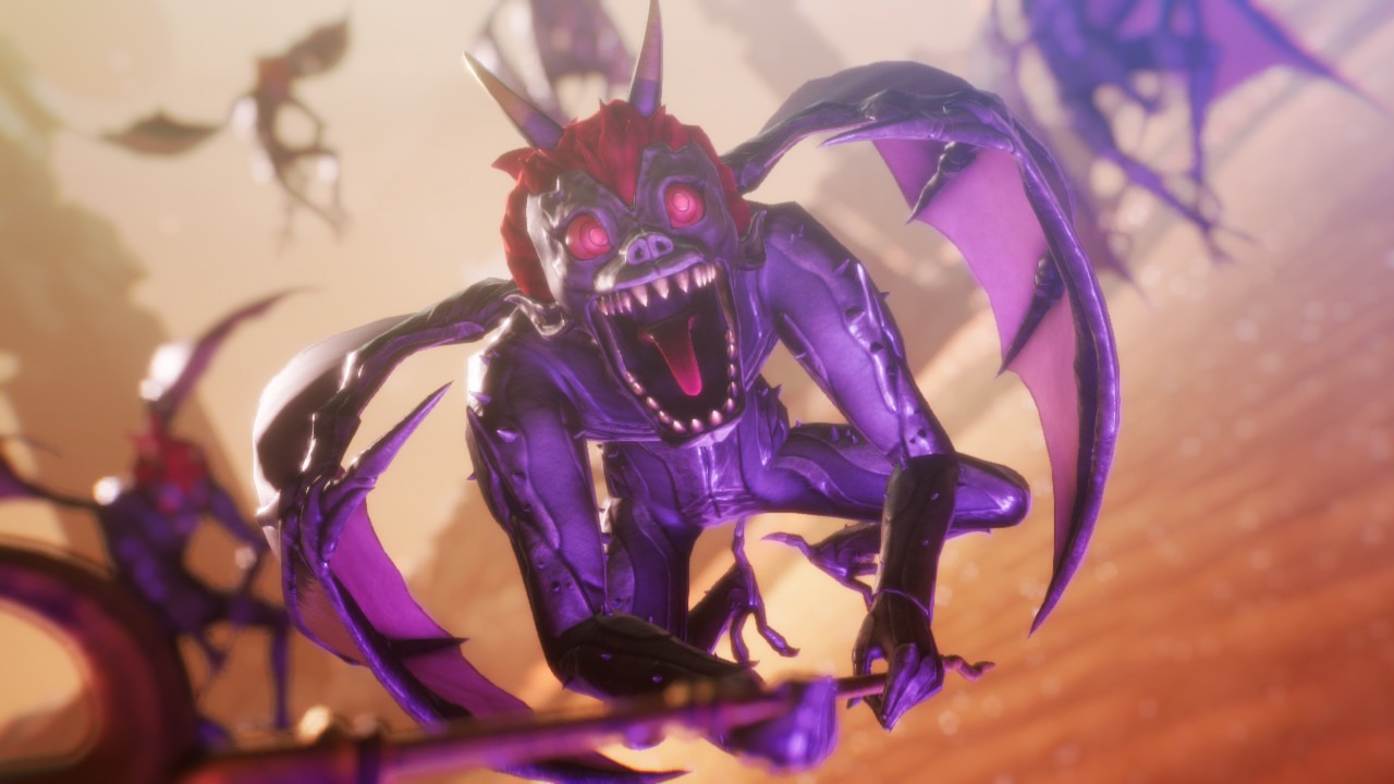 Demon introduction in cutscene, goofy but scary.