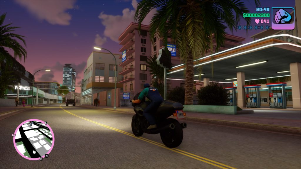 Riding bikes in Vice City
