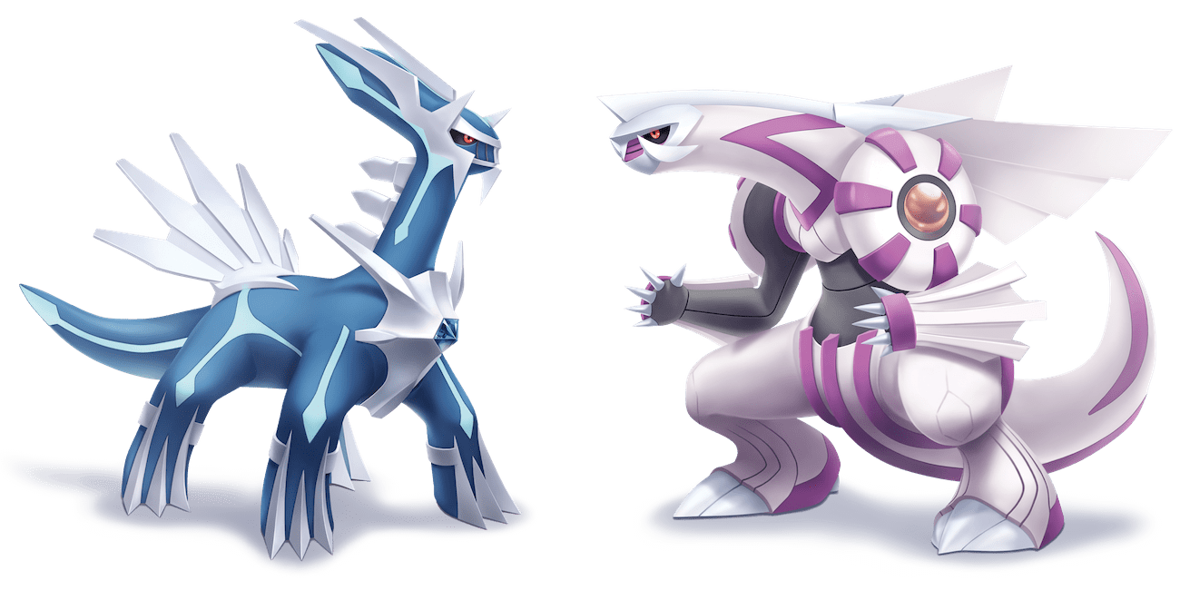 Pokémon Shining Pearl/Brilliant Diamond cover photo of Dialga and Palkia