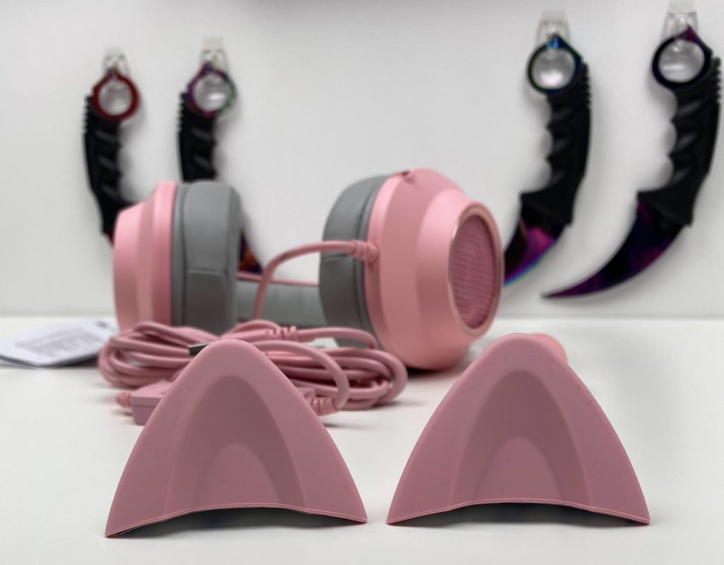 Edifier G2 II pink kitty headset