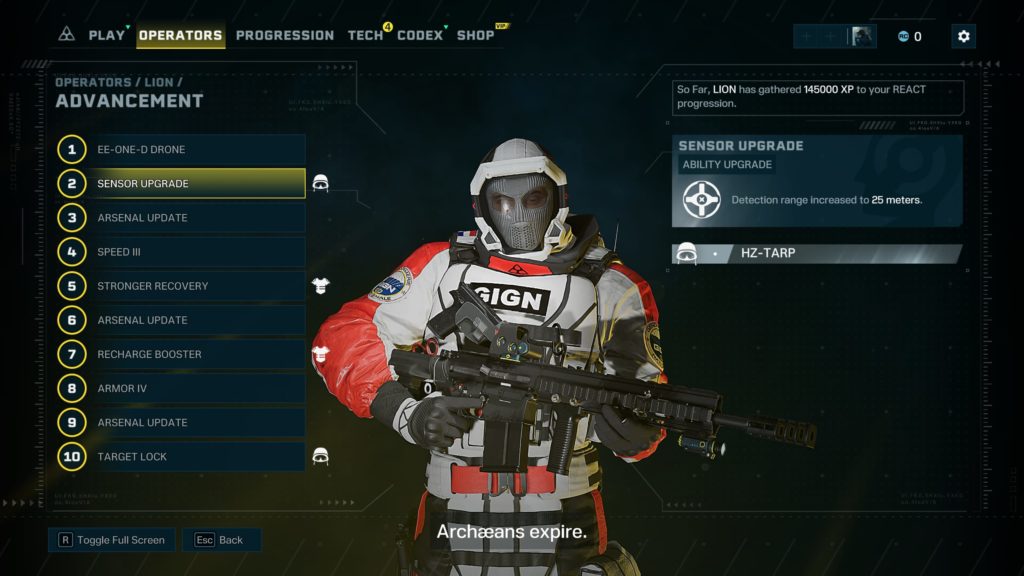 Fully advanced Lion with its unlocked cosmetic