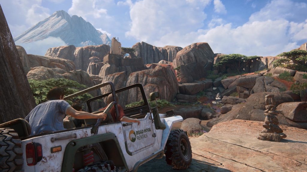 Driving around in the jeep in Uncharted