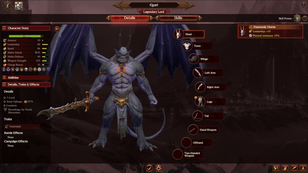 Customize your legendary chaos lord with arms, legs, wings and heads