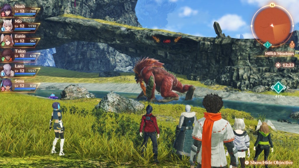 Xenoblade Chronicles 3 review - elite enemy in the distance
