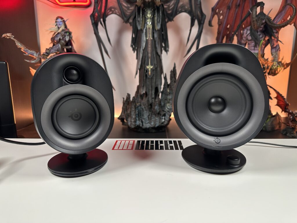 Both speakers side by side