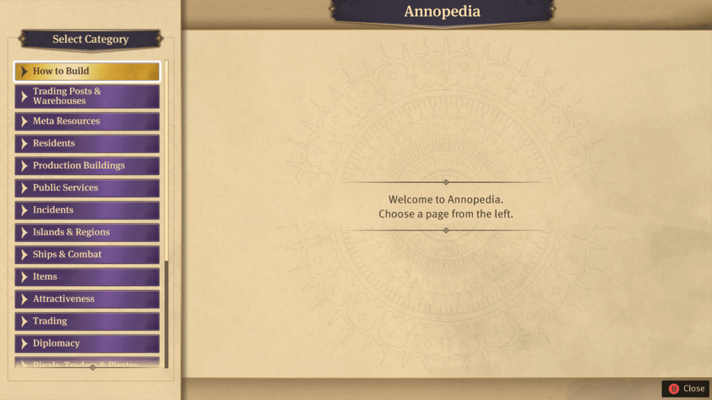 The Annopedia in game