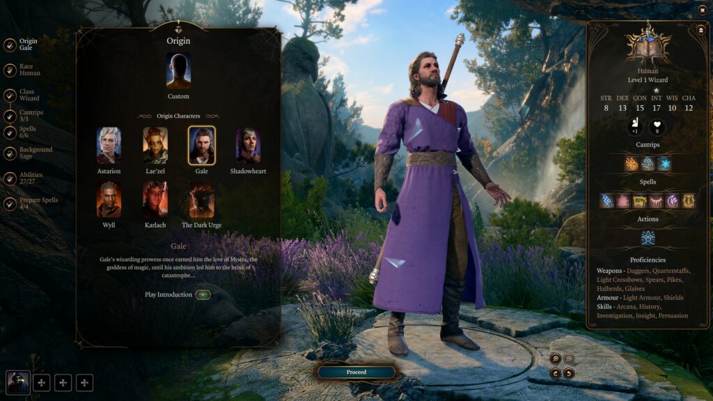 Character creator: Gale In Baldur's Gate