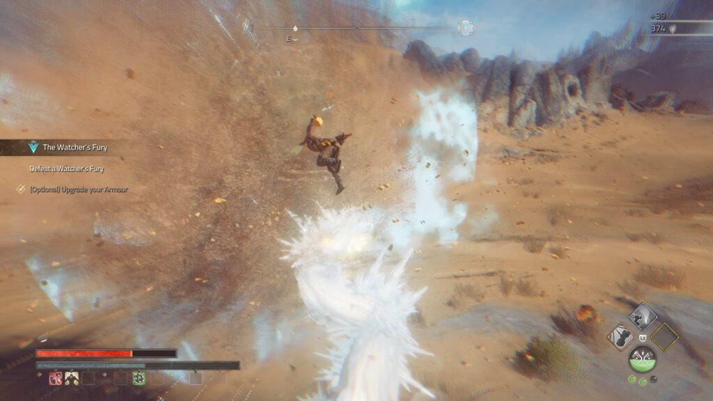 Freezing and shattering a worm wraith. Sand flying everywhere as its frozen body gets blasted into a million pieces.