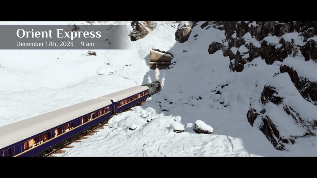 Το τρένο κολλημένο στο χιόνι