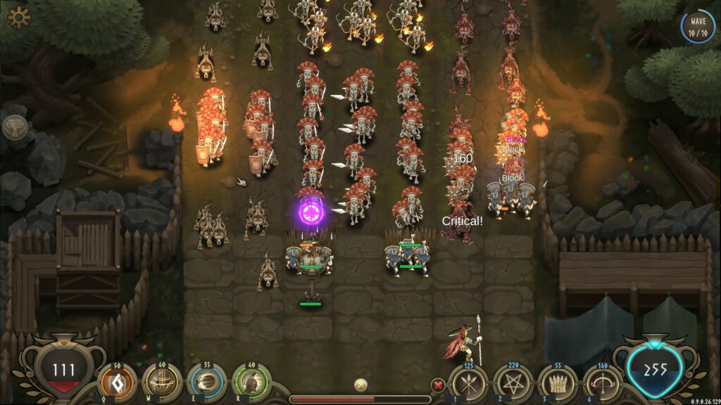An overwhelming wave of wolves, skeleton centurions, fire archers and infected wolves breaking through.