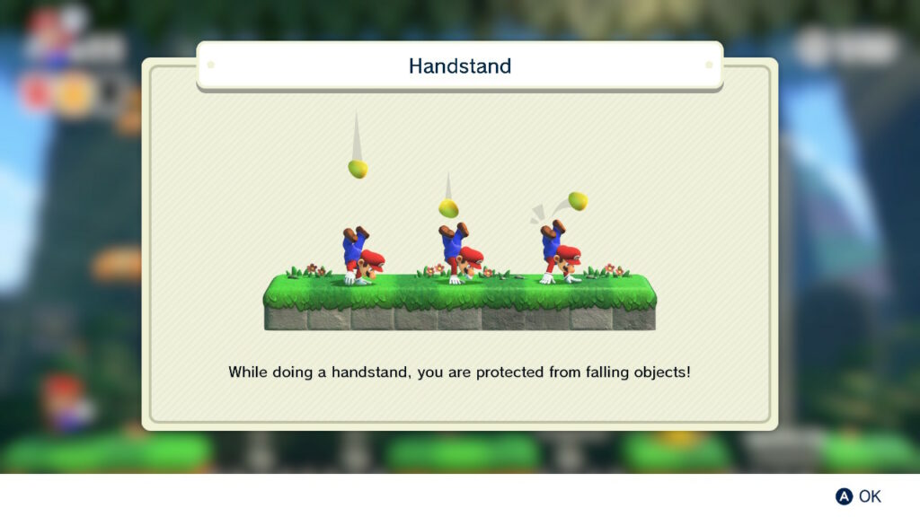 Mario Vs. Donkey Kong Handstand, a unique move