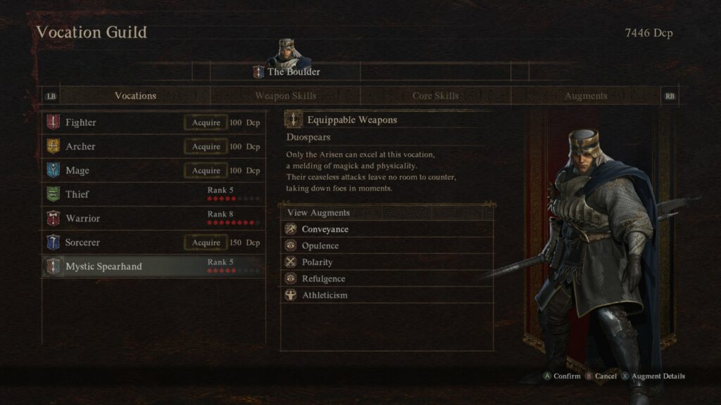 Dragon's Dogma 2 Vocations detail