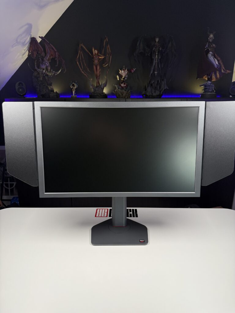 BenQ Zowie XL2566X+ with side panels open.